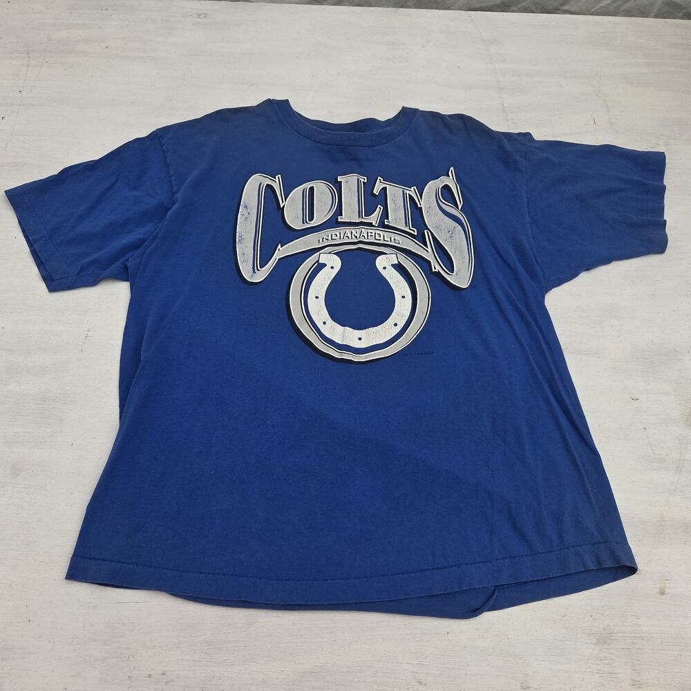 Vintage 90s 2XL Indianapolis Colts NFL Single Stitch USA T Shirt Competitor